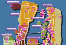 GTA Vice City-ийн газрын зураг дээр юу олж болох вэ GTA Vice City-ийн далд багцуудын газрын зураг