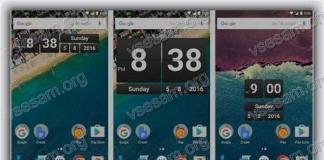 Itakda ang orasan sa Android desktop Ilagay ang orasan at oras sa home screen